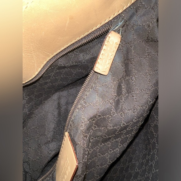 TAN GUCCI LEATHER TOTE - Picture 14 of 16